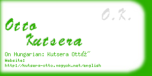 otto kutsera business card